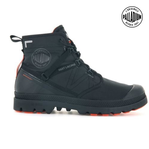 Bottes Palladium Pampa Travel Lite+ Imperméables Homme Noir | FR FKQ305W